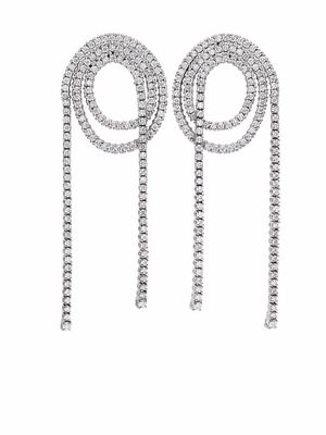 Delfina Delettrez 18kt white gold Unchain My Art diamond loop earrings - Silver
