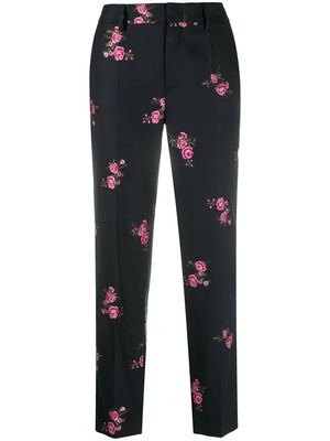 RED Valentino flower jacquard tailored trousers - Black