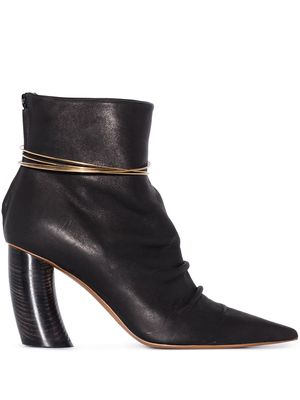 Angelo Figus Ferus pointed toe ankle boots - Black
