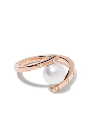TASAKI 18kt rose gold A Fine Balance diamond and Akoya pearl ring - SAKURA GOLD