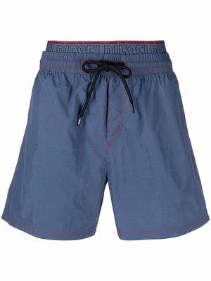 Diesel drawstring waist swim shorts - Blue