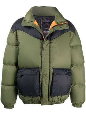 MSGM two-tone puffer jacket - Green