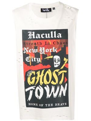 Haculla Ghost Town sleeveless T-shirt - White