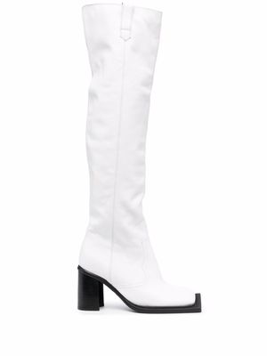 Ninamounah Howling 80mm knee-high boots - White