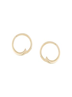 LE STER 18kt yellow gold diamond Pin Wheel hoop earrings