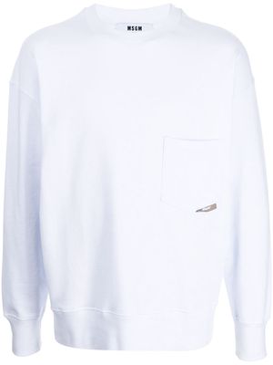 MSGM patch pocket sweatshirt - White