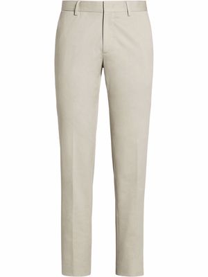Ermenegildo Zegna slim-cut cotton trousers - Neutrals