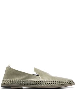 Officine Creative Miles braided loafers - Green