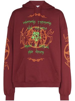 VETEMENTS Vital Existence hoodie - Red