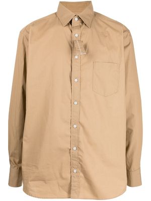 Kolor button-down oversized shirt - Brown