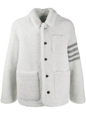 Thom Browne 4-Bar shearling jacket - White