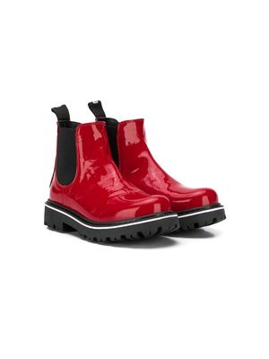 Moschino Kids ankle boots - Red
