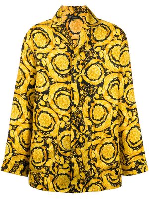 Versace Barocco-print pyjama shirt - Yellow