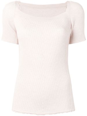 3.1 Phillip Lim square-neck ribbed-knit top - Pink