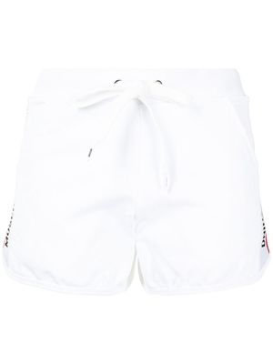 Moschino logo band drawstring shorts - White