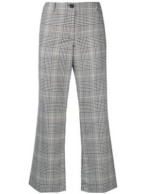 Aalto cropped checked flared trousers - Grey