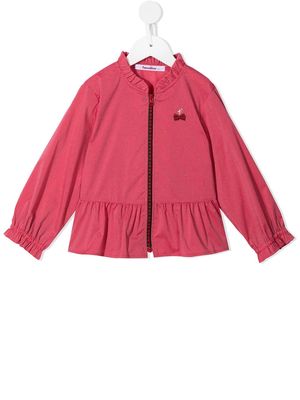 Familiar ruffle-trim jacket - Pink