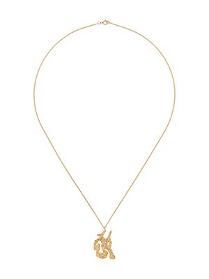 LOVENESS LEE snake Chinese zodiac necklace - Gold