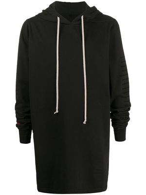 Rick Owens DRKSHDW long drawstring hoodie - Black