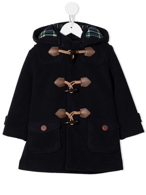 Miki House toggle-detail duffle coat - Blue