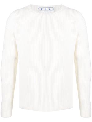 Off-White ribbed-knit crew-neck jumper