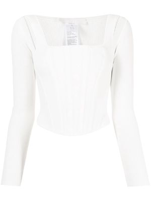 Dion Lee pointelle corset top - White