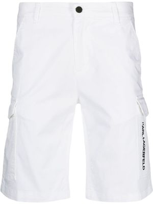 Karl Lagerfeld mid-rise bermuda shorts - White