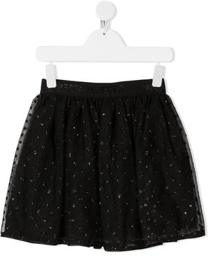 Alberta Ferretti Kids glitter polka dot tutu skirt - Black