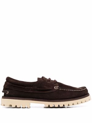 Officine Creative Heritage lace-up boat sheos - Brown