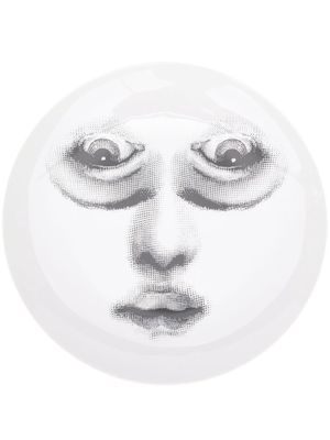 Fornasetti upside down face plate - White