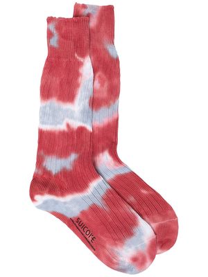 Suicoke tie-dye ankle socks - Red