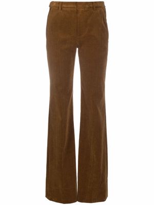 Saint Laurent corduroy straight-leg trousers - Brown