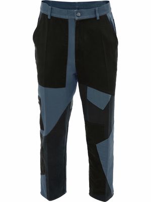 JW Anderson patchwork Fatigue trousers - Blue