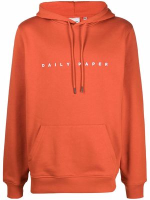 Daily Paper embroidered-logo hoodie - Orange