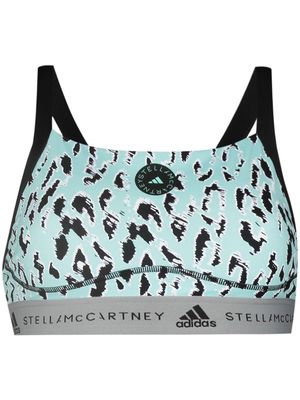 adidas by Stella McCartney TruePurpose leopard print sports bra - Blue