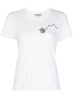 Monse chest print T-shirt - White