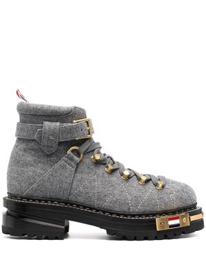 Thom Browne low-heel lace-up boots - Grey