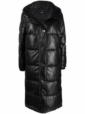 DKNY zipped puffer coat - Black