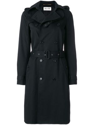 Saint Laurent double-breasted trench coat - Black