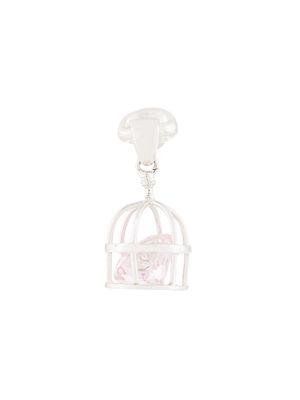 E.M. caged crystal earring - Metallic