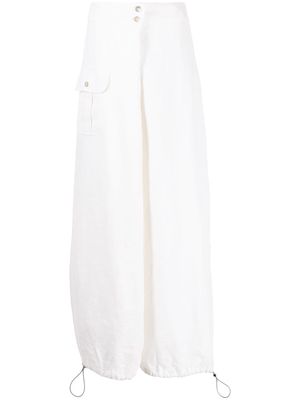 Silvia Tcherassi Grove high-waisted linen trousers - White