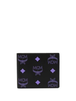 MCM small monogram-print bi-fold wallet - Black