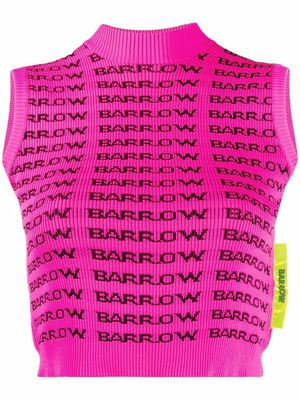 BARROW logo-print knitted vest - Pink