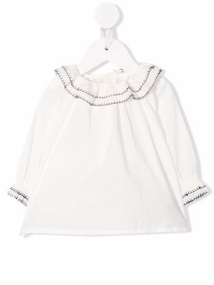 Bonpoint whipstitch-trim blouse - White
