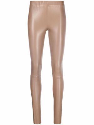 Max & Moi panelled leather leggings - Neutrals