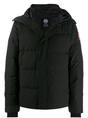 Canada Goose logo patch padded jacket - Black
