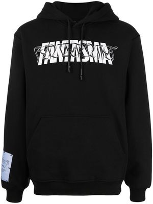 MCQ Fantasma slogan print hoodie - Black