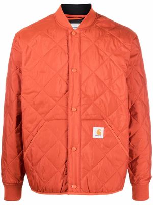 Carhartt WIP logo-patch quilted bomber jacket - Orange