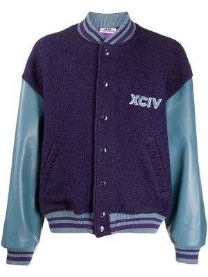Gcds colour-block bomber jacket - Purple