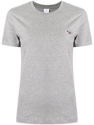 PS Paul Smith zebra-motif cotton T-shirt - Grey